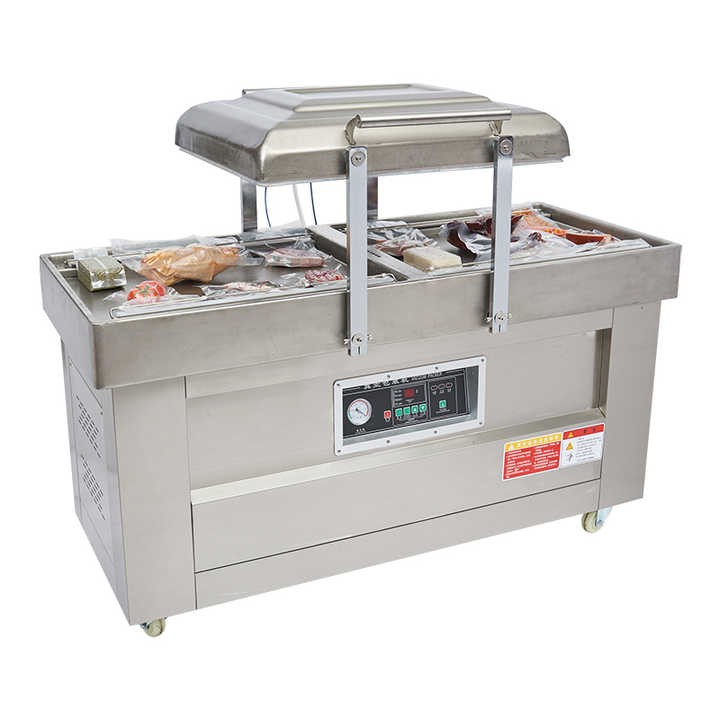 Semi-Automatic Double Chamber Vacuum Sealing Packaging Machine Vacuum Packing Sealer for Film Pouch Foil Packaging