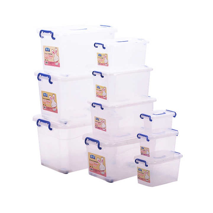 Wholesale Living Room Durable Sundries Storage Container 6.5L Clothes Clear Plastic Storage Box