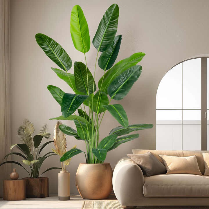 Artificial plants traveler's banana palm trees indoor decorative faux plants home hotel garden decor