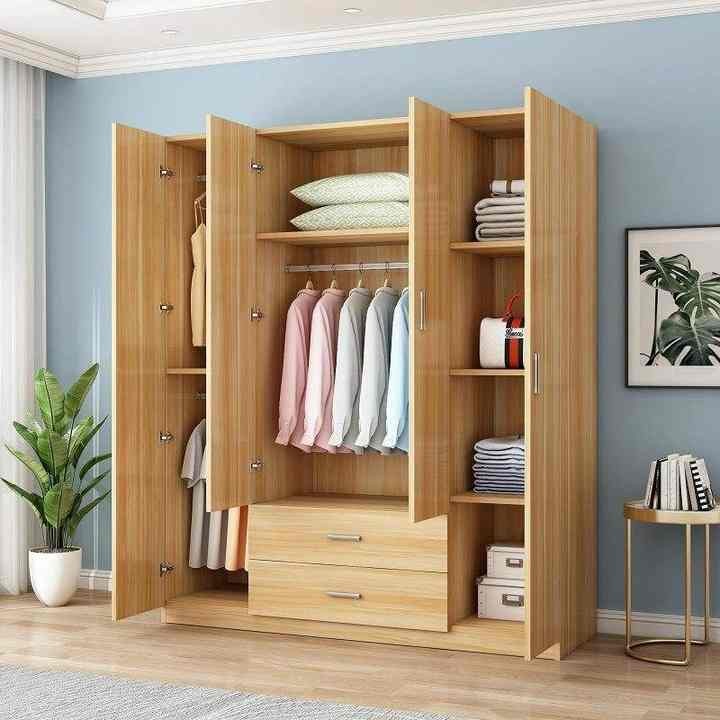 Wooden Wardrobe Cabinet Clothes Closet Drawer Bedroom Armoire Organizer Big