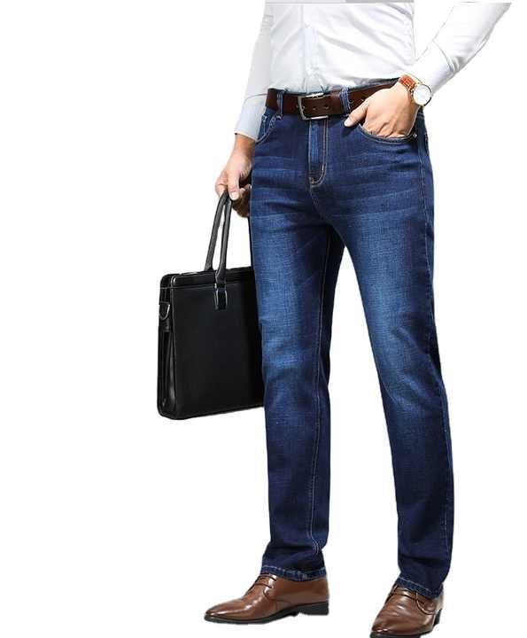 Trending Jean Wholesale Slim Fit Pants Classic Business Jean Stretch JEans Male Brand Men's Pant Trousers