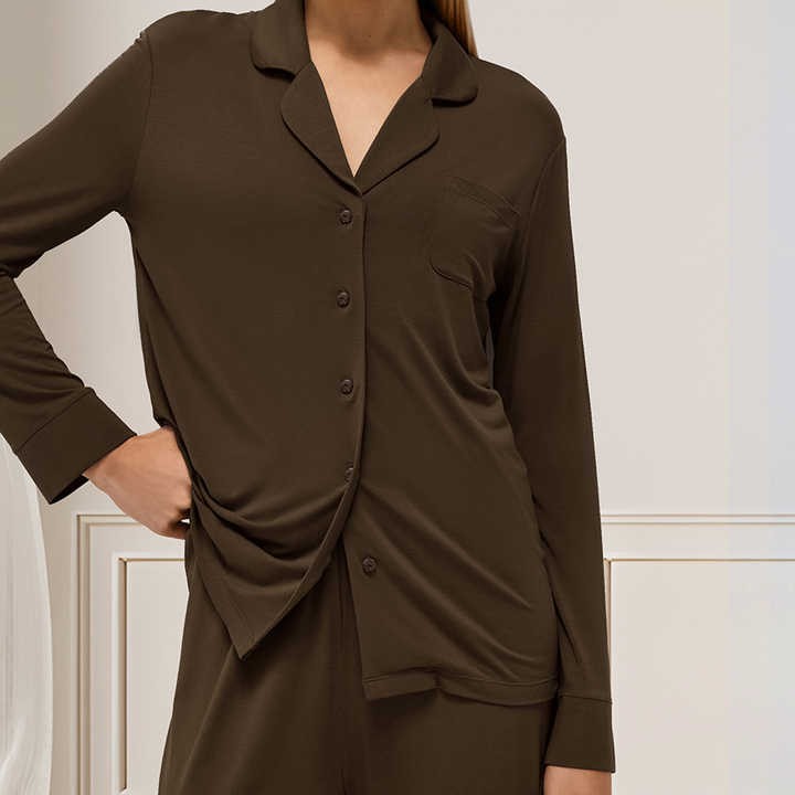 Modal Loungewear Pajama for Women Set Long Sleeve Female Pijama Autumn Home Suit Women's Sleepwear Modal Cotton Pajama Set Knit