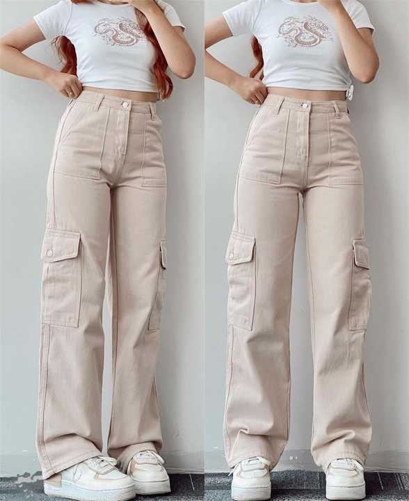 Wholesale Cargo Pants Ladies Casual Trouser Woman Clothes Pants Women High Waisted Trousers With Pocket