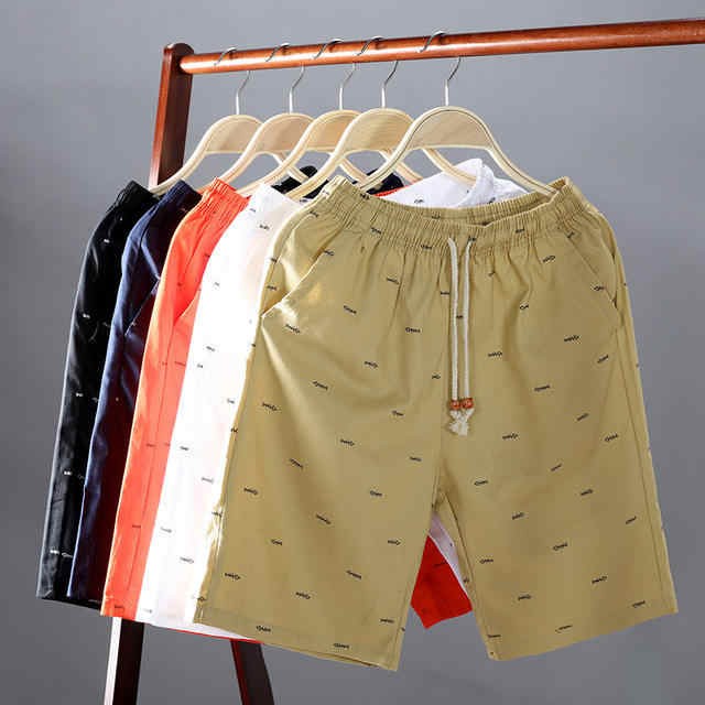 Men's Summer Casual Sport Shorts Loose and Breathable Five-Inch Mid-Thigh Beach Pants