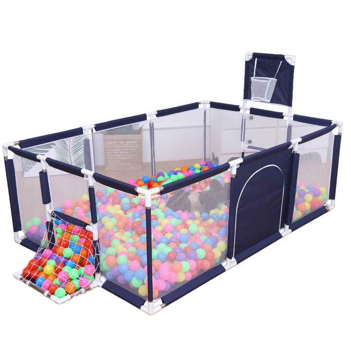 Kids Foldable Playpen With 15pcs Ocean Balls Children's Game Ball Pool Fence Toy Playpen for Baby