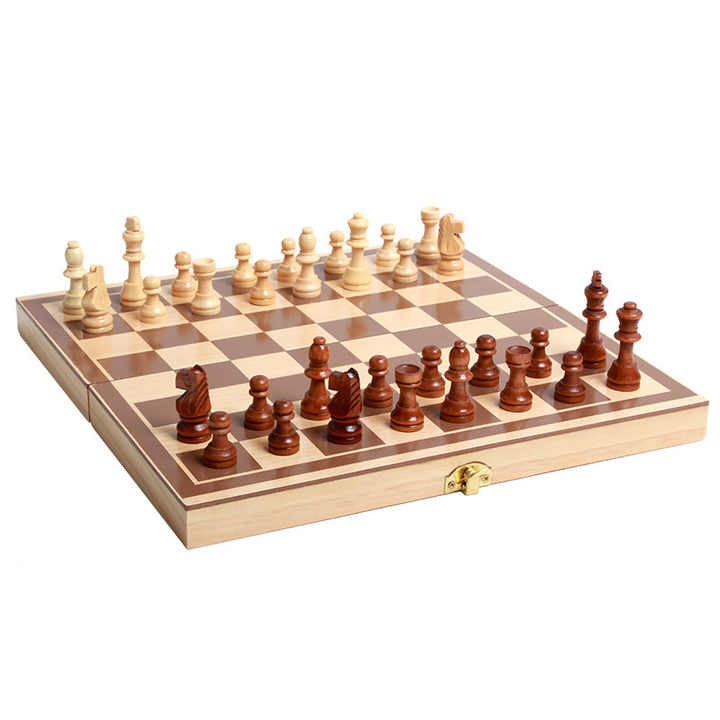 Wooden Foldable International Chess Educational Toy Wholesale Factory Direct Sales