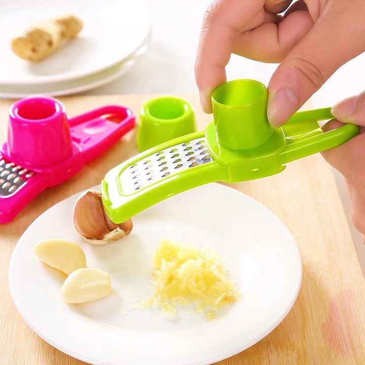 Household Multi-functional Garlic Grinder Manual Garlic Ginger Press Peeling Magic Creative Kitchen Gadgets