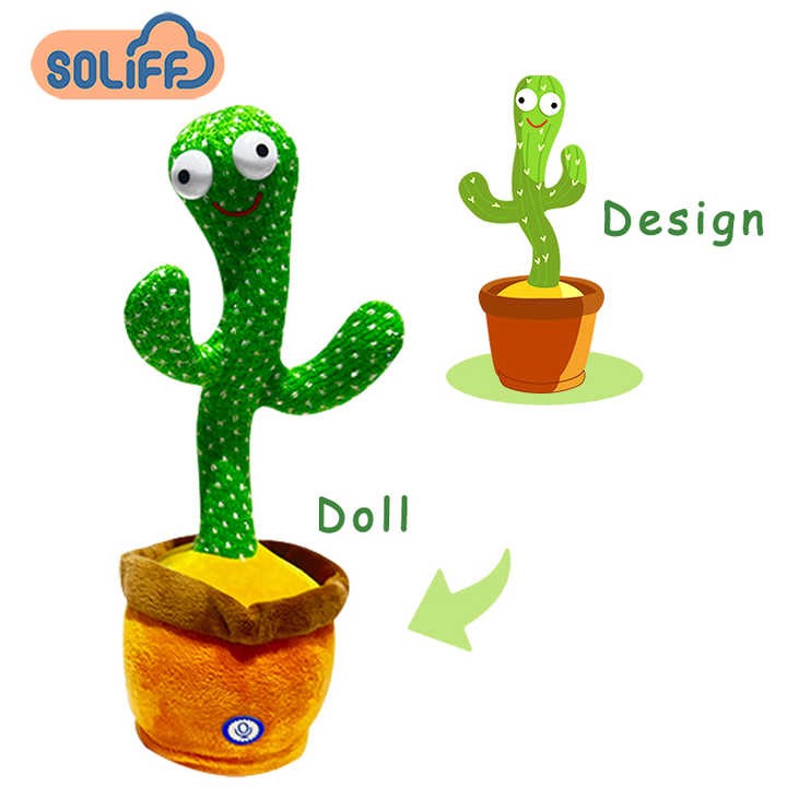 Custom Dancing Cactus Cartoon Anime Plushie Doll Soft Toys Wholesale OEM Customized Stuffed Plush Pillow Toys for Kids