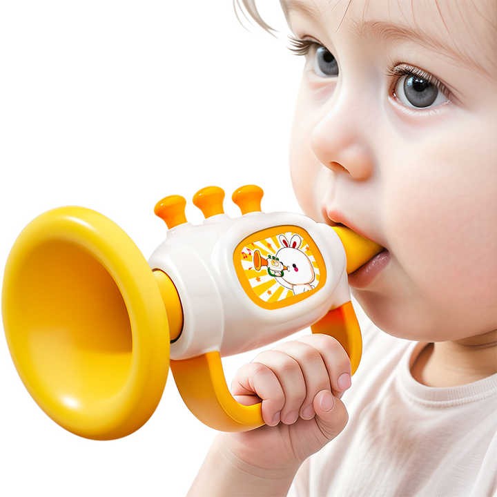 Colorful Children's Trumpet Toy Stimulates Speech and Oral Muscle Growth Great for Developmental Play and Fun