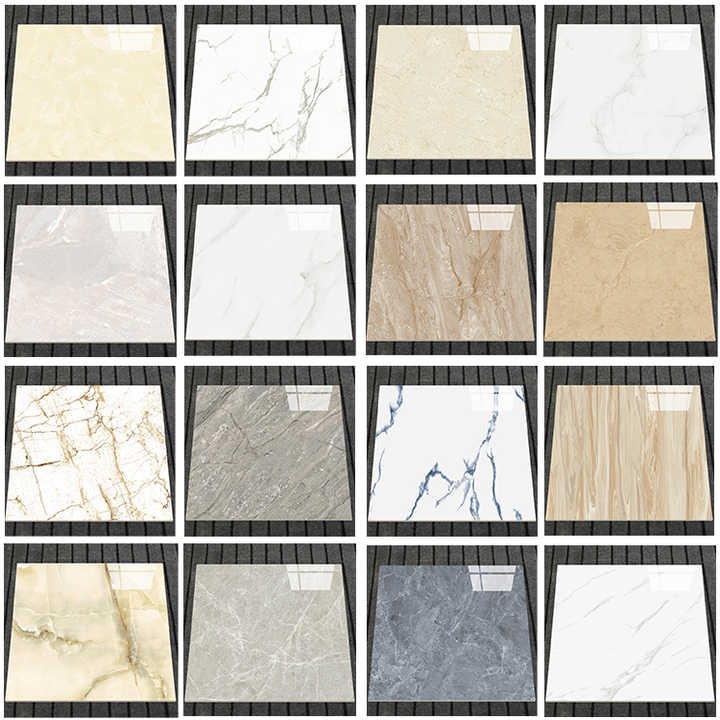 In Stock 600 X 600mm Factory Wholesale White Ceramic Tile Glazed Porcelain Floor Tile Marble Slab Polished Tiles