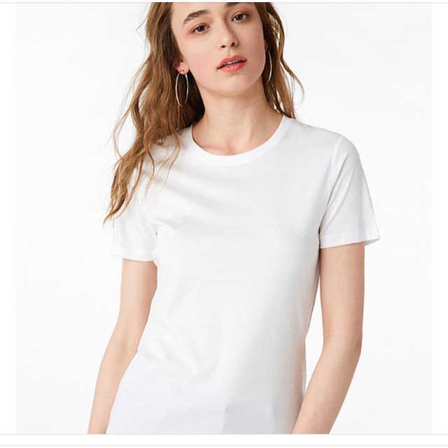 Women's Plus Size 100% Cotton T-Shirts Good Quality Collar Slim Fit Casual Style with Printed Logo on Jersey