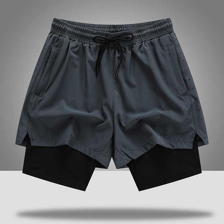 Mens Gym Shorts Men Polyester Double Deck 5 Inch Quick Dry With Compression Wholesale Tech Fleece Mens Gym Shorts