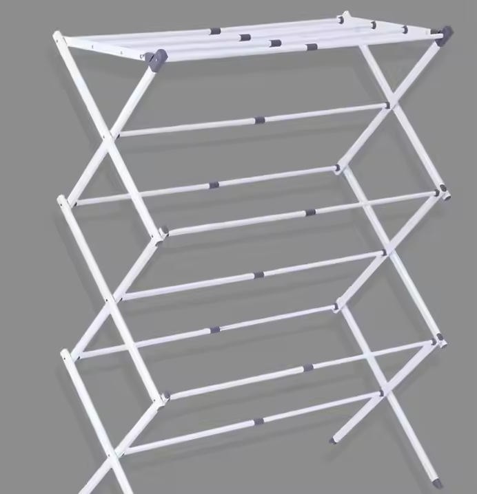 Retractable Folding Drying Rack Wide Towel Space Saving Rack Cloth Floor-Standing Extendable Clothes Organizer