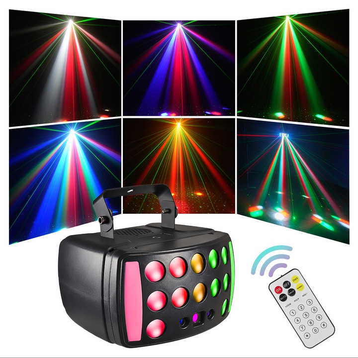 Customizable RGBW Horse Racing Butterfly LED Stage Light Bar 50W Intelligent Voice-Controlled Flash Laser DMX512 Party Lights