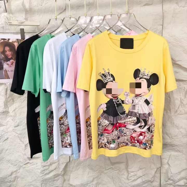 Wholesale New Design 100 Cotton Girls Popular Lovely Cartoon T Shirts OC296