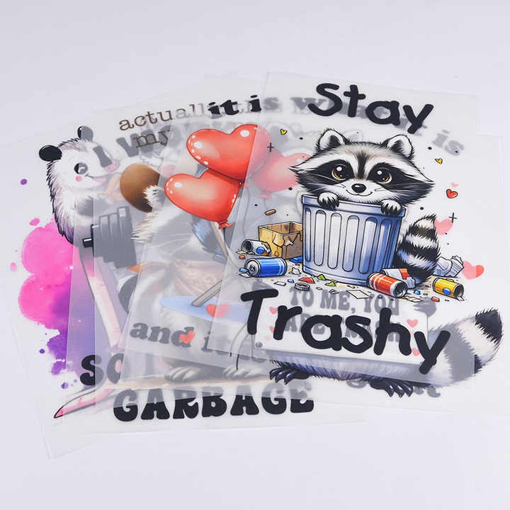 Dtf Heat Transfer Sticker Sheets Free Sample Logo Plastisol Dtf Heat Transfer Stickers With Custom Print for T-Shirt Clothes